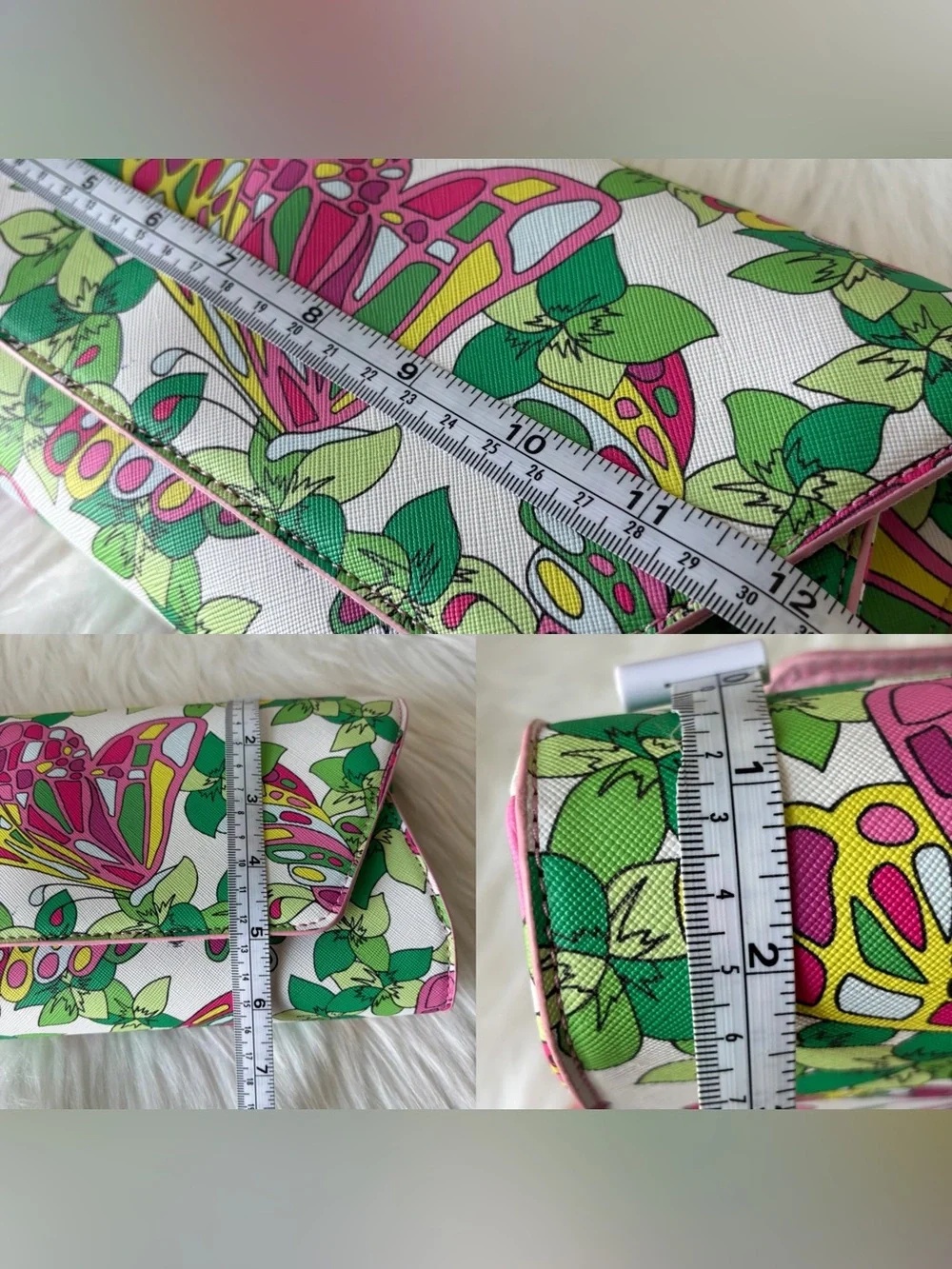 Trina Turk Women Clutch Purse in  “Butterfly” Print  Multicolored NWOT
